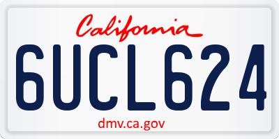 CA license plate 6UCL624