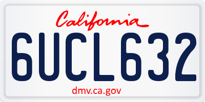 CA license plate 6UCL632