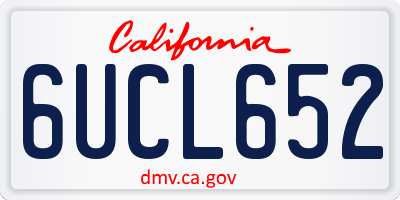 CA license plate 6UCL652