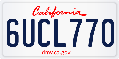 CA license plate 6UCL770