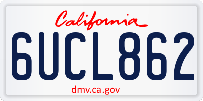 CA license plate 6UCL862