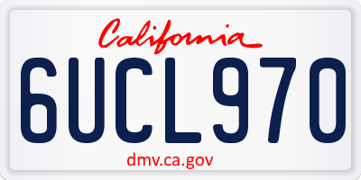 CA license plate 6UCL970