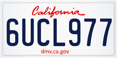 CA license plate 6UCL977