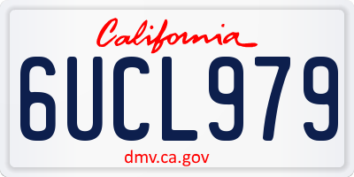 CA license plate 6UCL979
