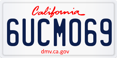 CA license plate 6UCM069