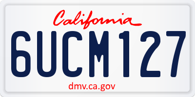 CA license plate 6UCM127