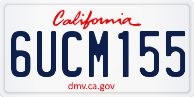 CA license plate 6UCM155