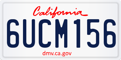 CA license plate 6UCM156