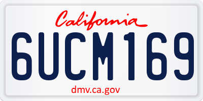CA license plate 6UCM169