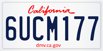 CA license plate 6UCM177