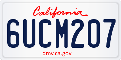 CA license plate 6UCM207