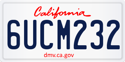 CA license plate 6UCM232