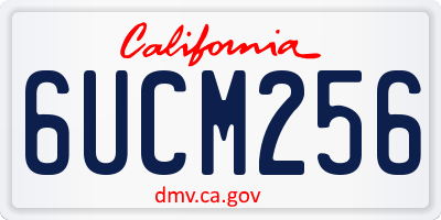 CA license plate 6UCM256