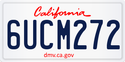 CA license plate 6UCM272