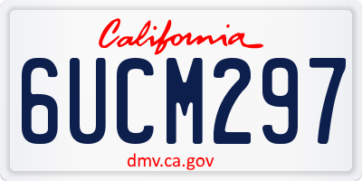 CA license plate 6UCM297
