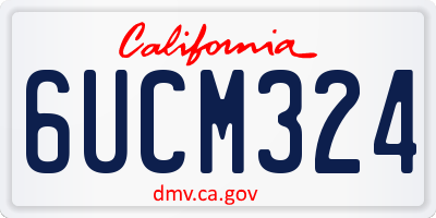 CA license plate 6UCM324
