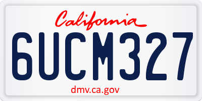 CA license plate 6UCM327