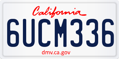 CA license plate 6UCM336