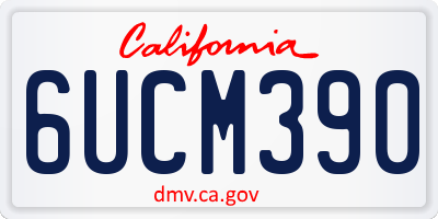 CA license plate 6UCM390