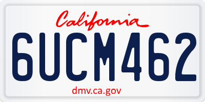 CA license plate 6UCM462
