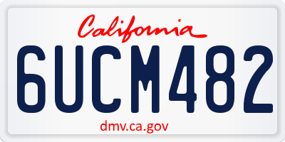 CA license plate 6UCM482