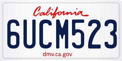 CA license plate 6UCM523