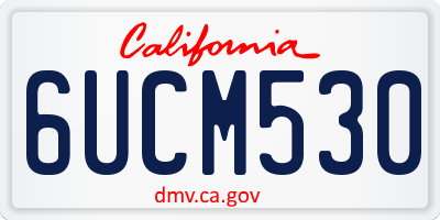 CA license plate 6UCM530