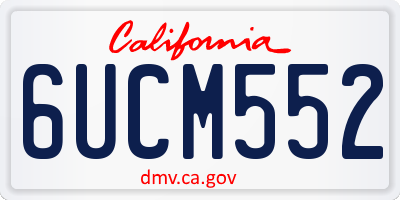 CA license plate 6UCM552