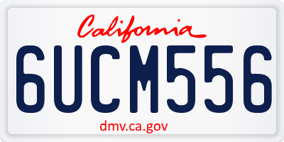 CA license plate 6UCM556
