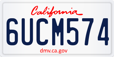 CA license plate 6UCM574