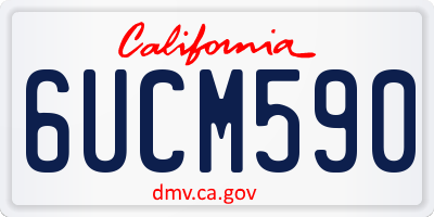 CA license plate 6UCM590