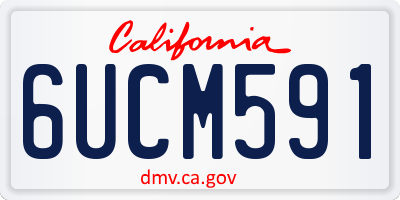 CA license plate 6UCM591
