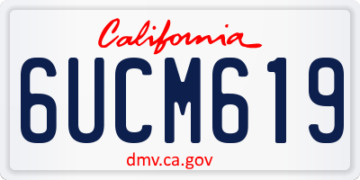 CA license plate 6UCM619