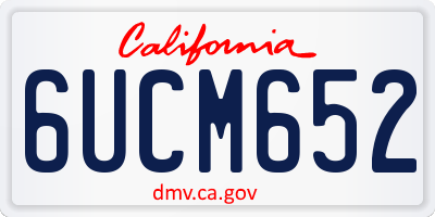CA license plate 6UCM652