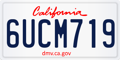 CA license plate 6UCM719