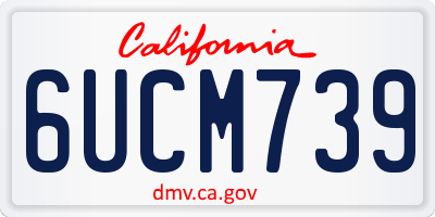 CA license plate 6UCM739