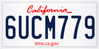 CA license plate 6UCM779