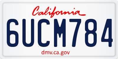 CA license plate 6UCM784