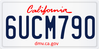 CA license plate 6UCM790