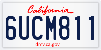 CA license plate 6UCM811
