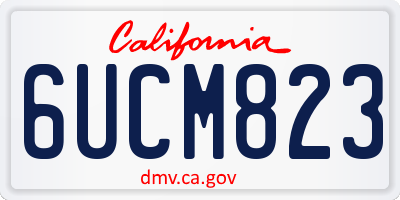 CA license plate 6UCM823