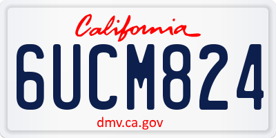 CA license plate 6UCM824