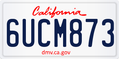 CA license plate 6UCM873