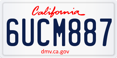 CA license plate 6UCM887