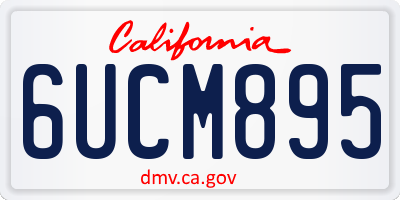 CA license plate 6UCM895