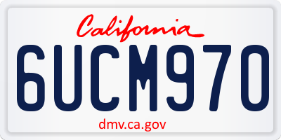 CA license plate 6UCM970