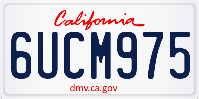 CA license plate 6UCM975