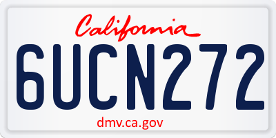 CA license plate 6UCN272