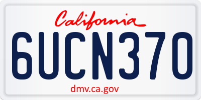 CA license plate 6UCN370