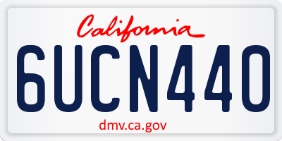 CA license plate 6UCN440